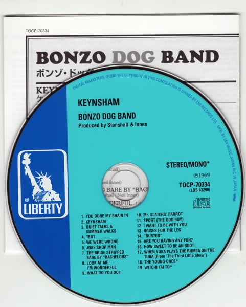 CD & lyrics, Bonzo Dog Band - Keynsham + 5